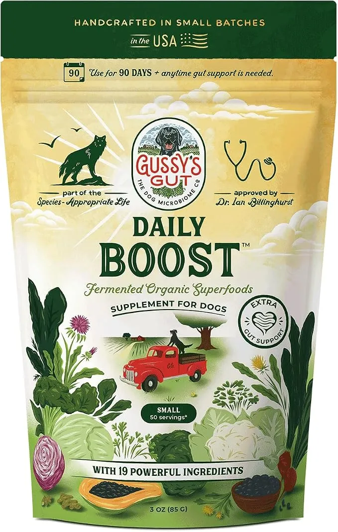 Gussy's Gut Boost Fermented Prebiotic & Probiotics for Dogs Gut Health